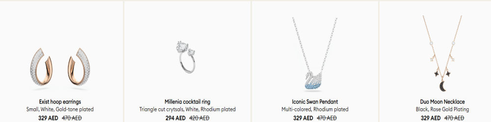 Swarovski earrings and pendants